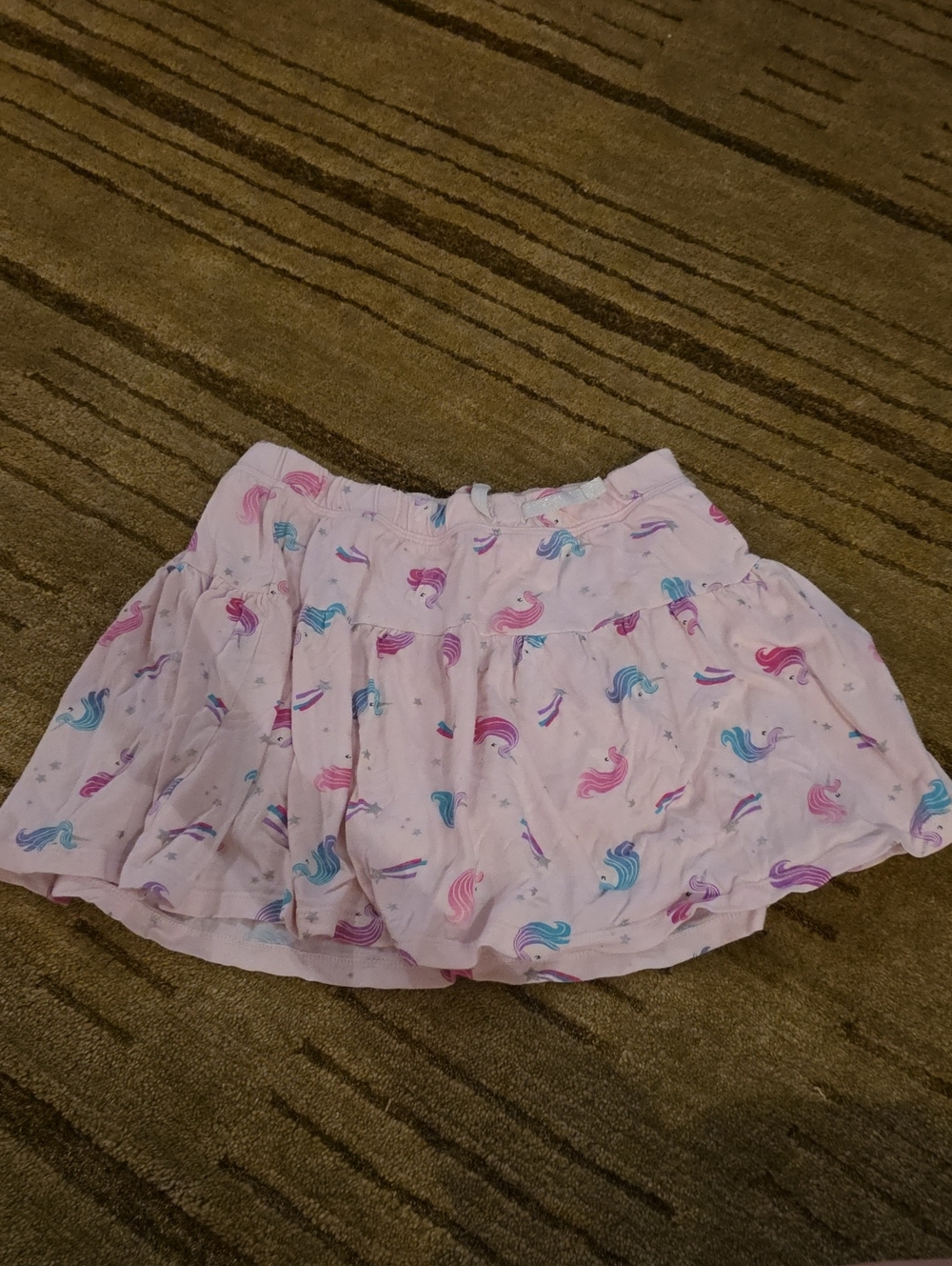 5/25 Pink Unicorn Print Circle Skort for Girls Size 10..